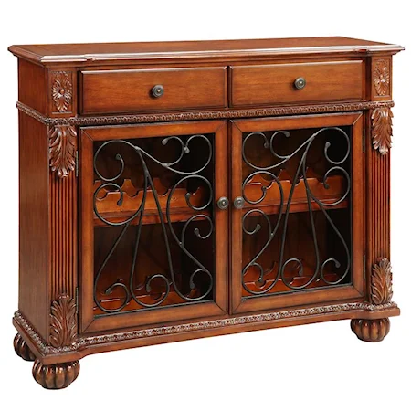 Medium Brown Wine Server with Iron Detail